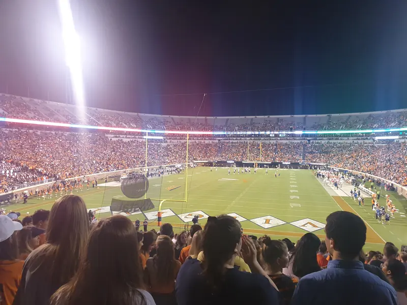 Football under the lights (Scott Stadium)
