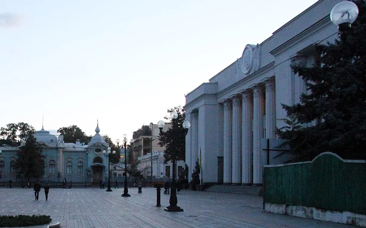 The Verkhovna Rada building in Kyiv, where Monday’s vote was held.